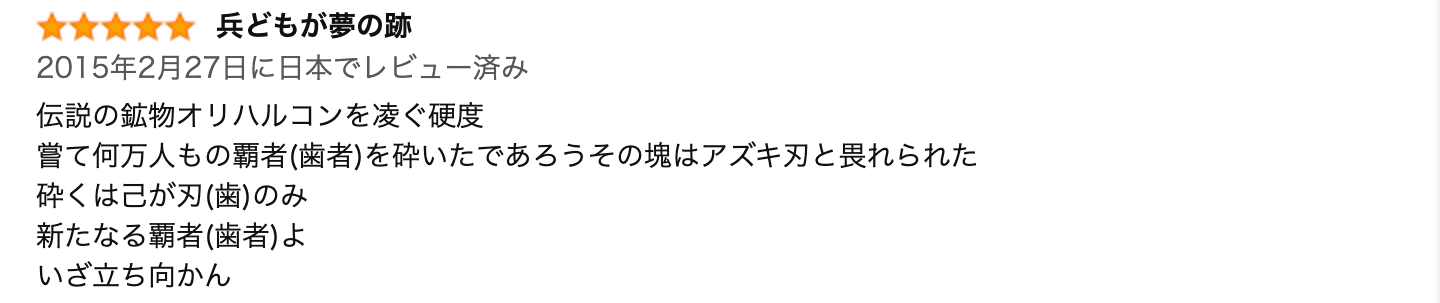 レビュー文章